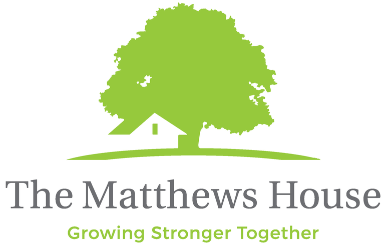 The Matthews House Logo for The Matthews House, tagline: growing stronger together.